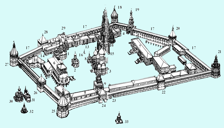 План сергиевой лавры